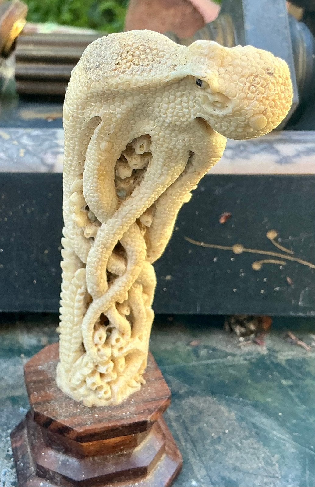 Octopus “okimono”, Minder dan 20 cm, Natuurlijk materiaal, Ophalen of Verzenden, Handgemaakt