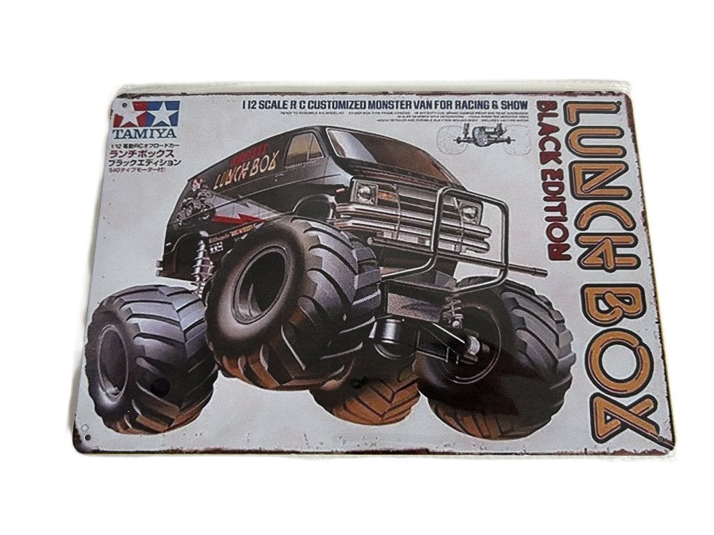 Tamiya Boxart metalen bord 20x30cm Lunch Box Black nieuw