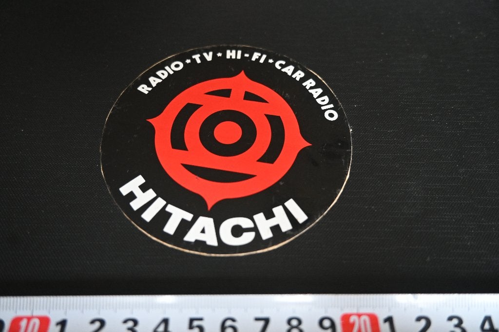 sticker HITACHI radio tv hi-fi car radio, Verzamelen, Ophalen, Zo goed als nieuw