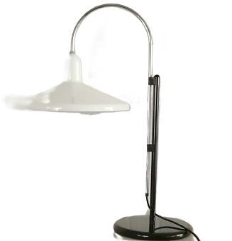 Aparte vintage tafellamp van Harveiluce Iguzzini jaren 70, Overige merken, Vintage, Wit, Kunststof