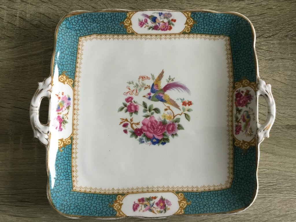 Vierkant bord van Ye Old English Grosvenor China, Ophalen of Verzenden