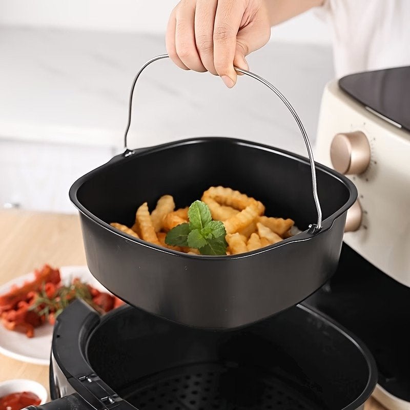 Airfryer Inzetstuk Koolstofstaal Bakvorm 17 cm, Ophalen, Zo goed als nieuw, Airfryer