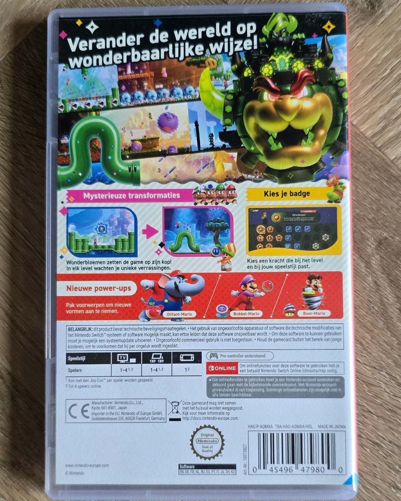 Super Mario Bros. Wonder - Nintendo Switch, Spelcomputers en Games, Zo goed als nieuw, Ophalen, Avontuur en Actie, 3 spelers of meer