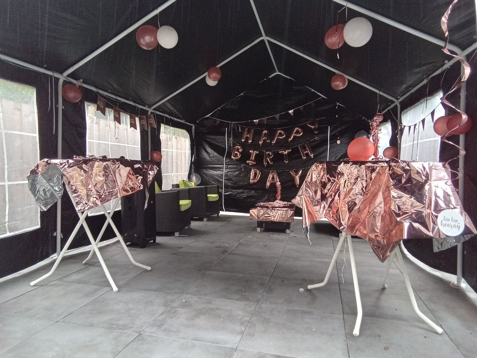 Partytent huren | 4x6m zwart | Inclusief opbouw & afbouw, Ophalen, Nieuw, Verjaardag