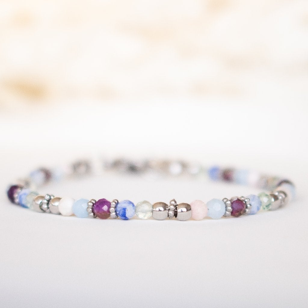 Sterrenbeeld armband Vissen, Met bedels of kralen, Staal, Blauw, Nieuw