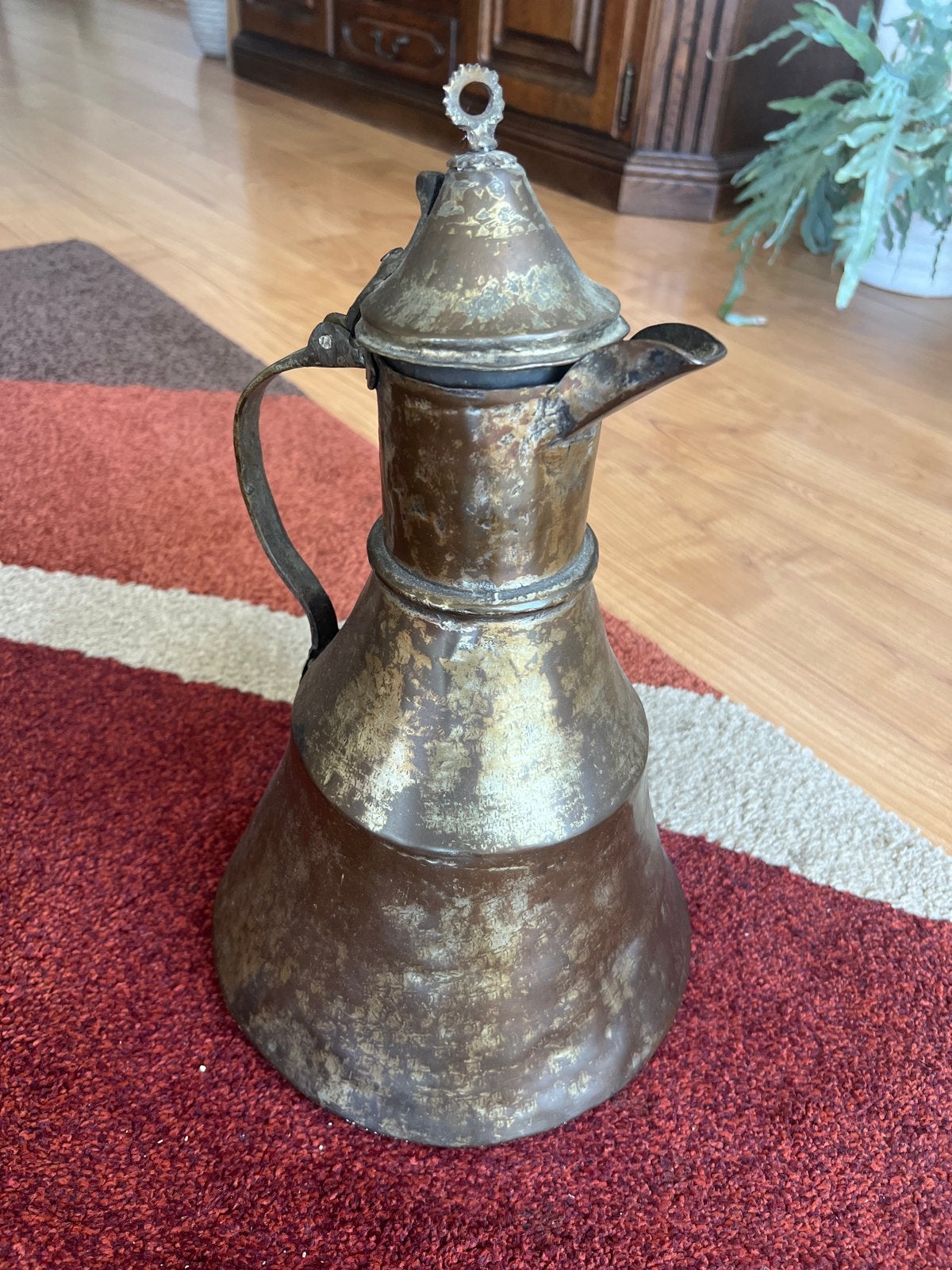 Antieke Koperen Koffiekan / Waterkan, Antiek en Kunst, Antiek | Koper en Brons, Ophalen of Verzenden, Koper