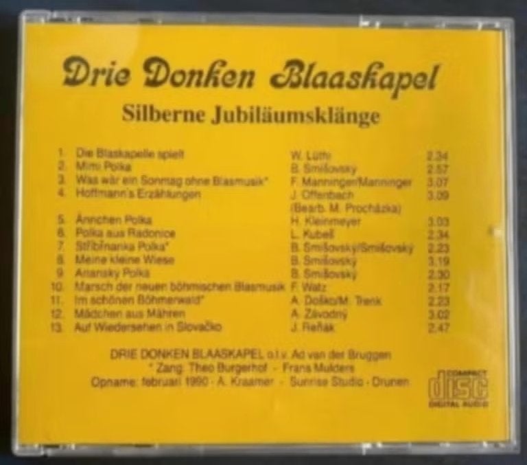 CD Drie Donken Blaaskapel; Silberne Jubilaeumsklaenge, Ophalen of Verzenden, Zo goed als nieuw, Levenslied of Smartlap