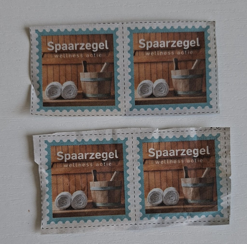 AD saunazegels, 1 volle spaarkaart voor korting entree, Ophalen of Verzenden, Winkel, Super of Benzinepomp, Zegels, Bonnen of Punten