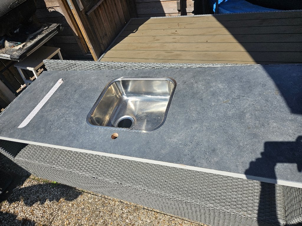 Aanrechtblad met wasbak, Ophalen, 150 tot 200 cm, Nieuw, Minder dan 100 cm