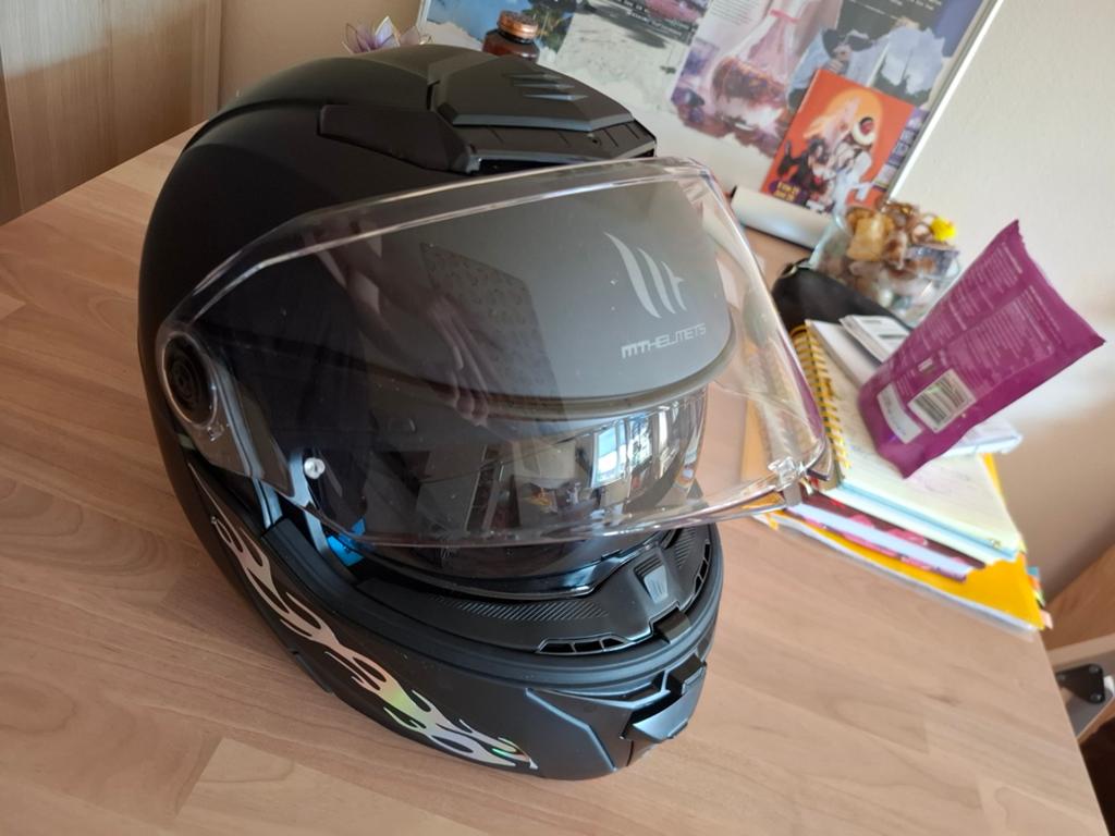 MT Helmets Integraalhelm met vlammen, Ophalen of Verzenden, Tweedehands, Integraalhelm, Overige merken