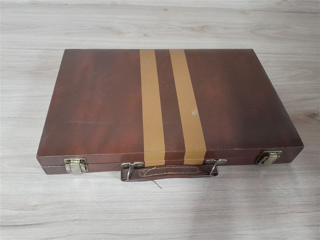 Backgammon in koffer - s3035, Hobby en Vrije tijd, Verzenden, Zo goed als nieuw