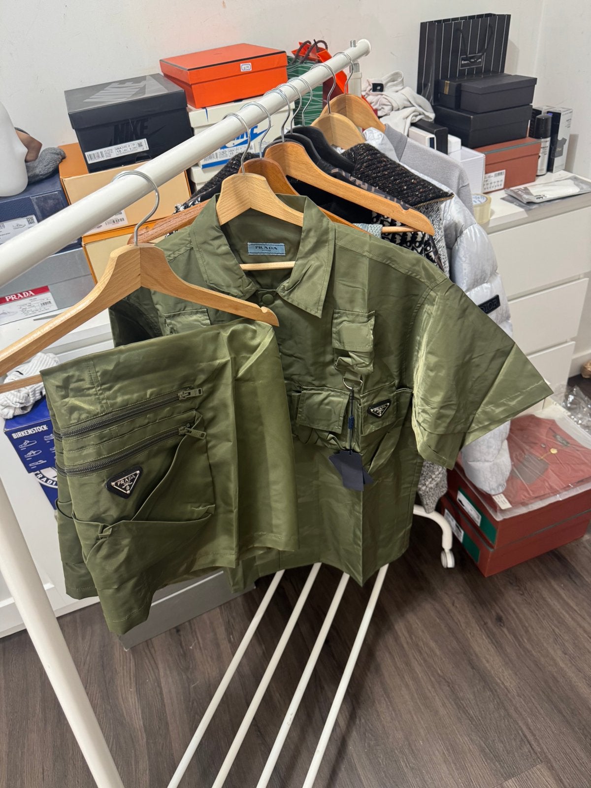 Prada Re-Nylon Summerset kaki, Ophalen of Verzenden, Nieuw