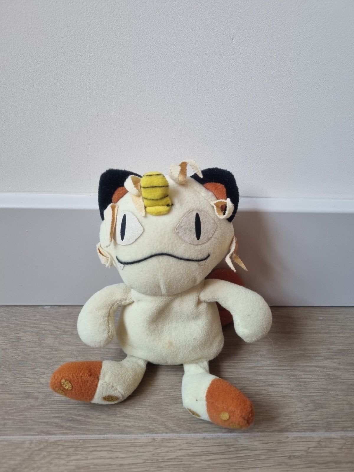 Vintage Pokémon Meowth Knuffel, Kinderen en Baby's, Speelgoed | Knuffels en Pluche, Gebruikt, Ophalen of Verzenden, Beige, Pokémon