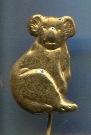 Koala beertje koper speldje ( N_087), Verzenden, Nieuw, Dier of Natuur, Speldje of Pin