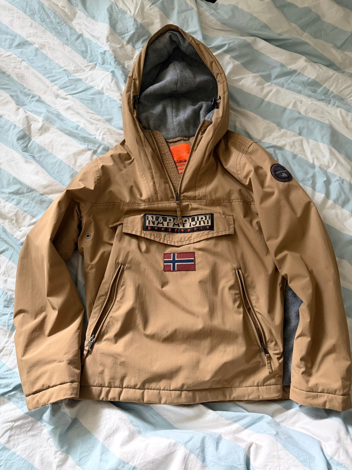 Napapijri winter jas maat M, Kleding | Heren, Jassen | Winter, Ophalen, Gedragen, Maat 48/50 (M), Beige