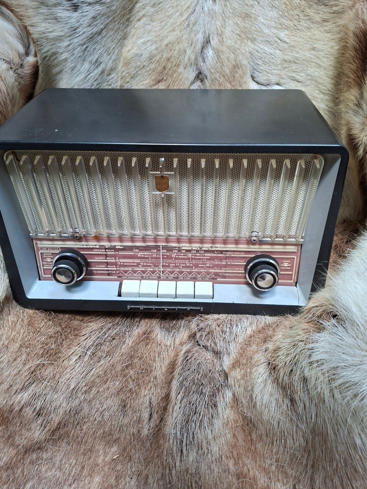 Vintage Philips Radio B3X75D - Klassieke Buizenradio, Ophalen of Verzenden, Gebruikt, Radio