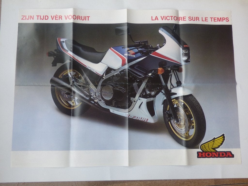 HONDA VF 750 F POSTER 1984, Ophalen of Verzenden, Honda