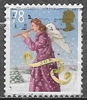 GB 78p. Kerstzegel (II) - Engel met trompet - 2007, Verzenden, Gestempeld