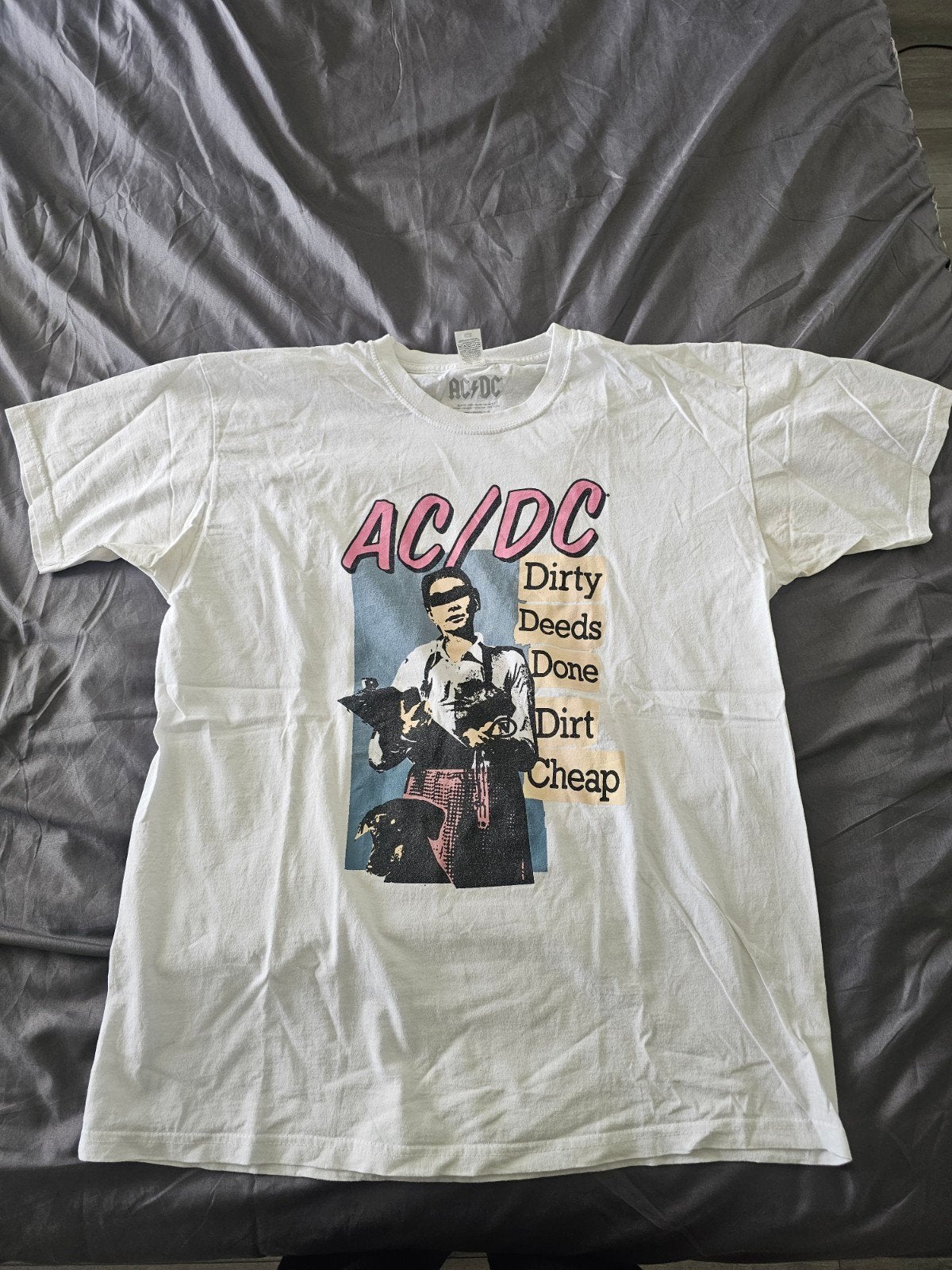 AC/DC Merch T-Shirt, Kleding | Heren, Ophalen of Verzenden, Nieuw, Maat 56/58 (XL), Wit