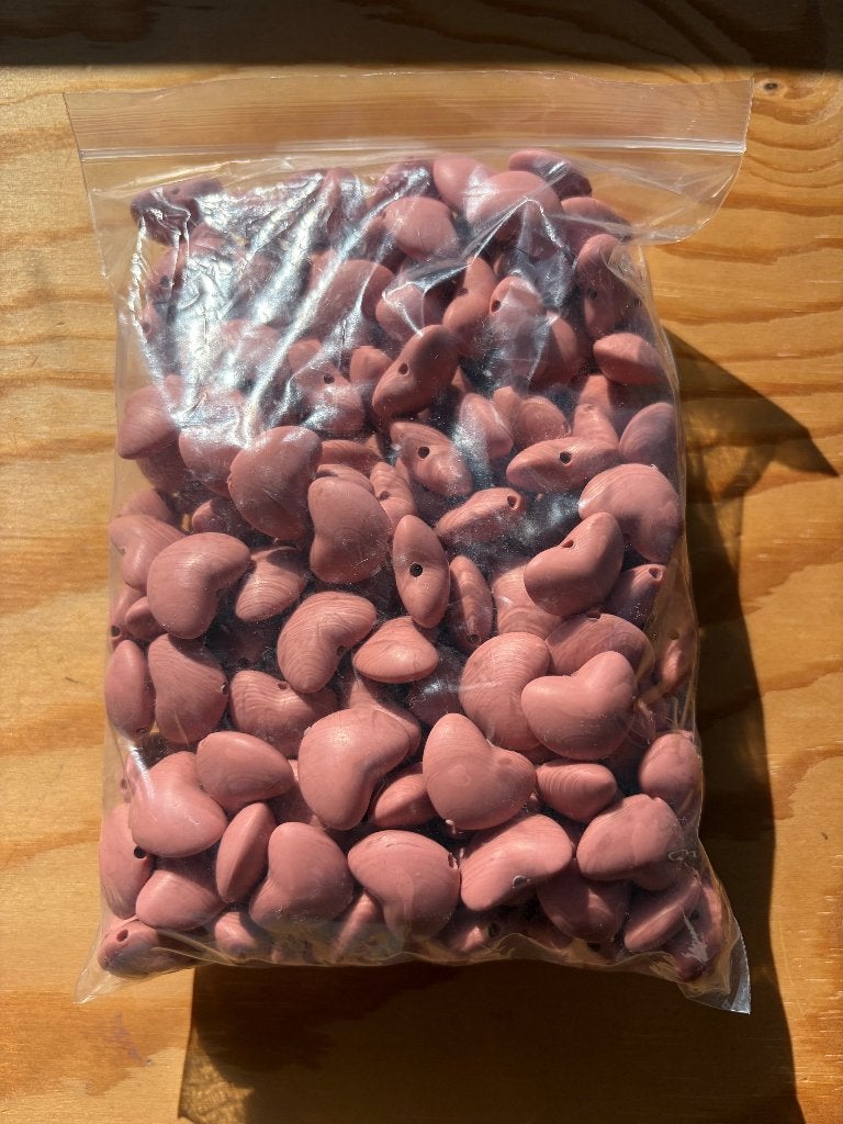 Siliconen kralen Dark rose 200 stuks, Ophalen of Verzenden, Nieuw, Kraal