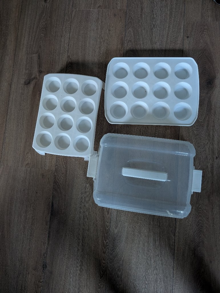 Cupcake Bewaardoos 24 stuks, Ophalen, Zo goed als nieuw, Cupcakes, Bakvorm