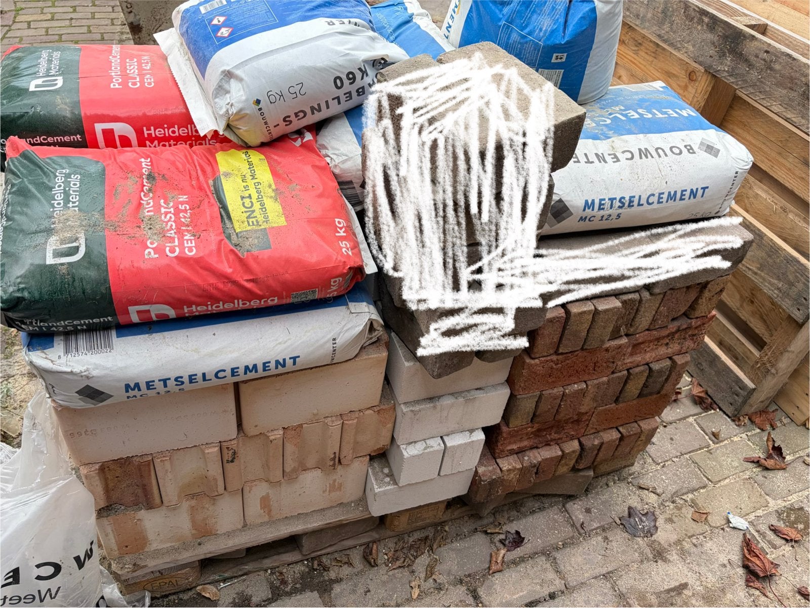 Metselstenen, kalkzandstenen en cement (poriso is weg), Ophalen, Nieuw, Overige typen