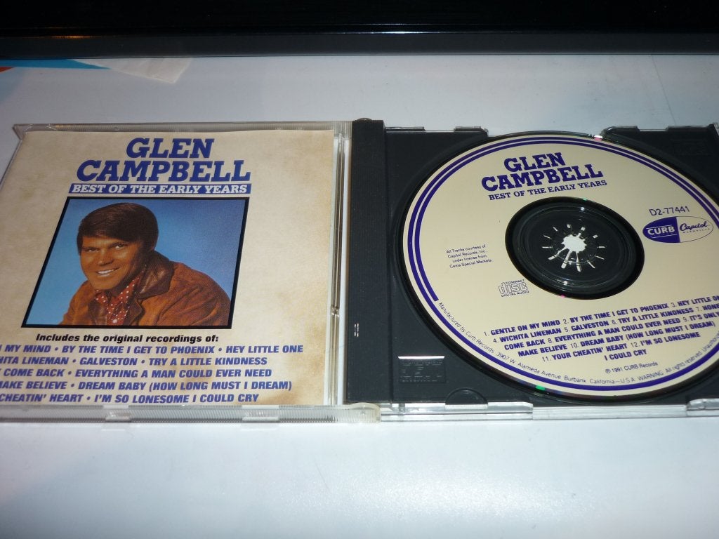 Glen Campbell - Best of the Early Years CD, Ophalen of Verzenden, Zo goed als nieuw, Inclusief boekje, Country