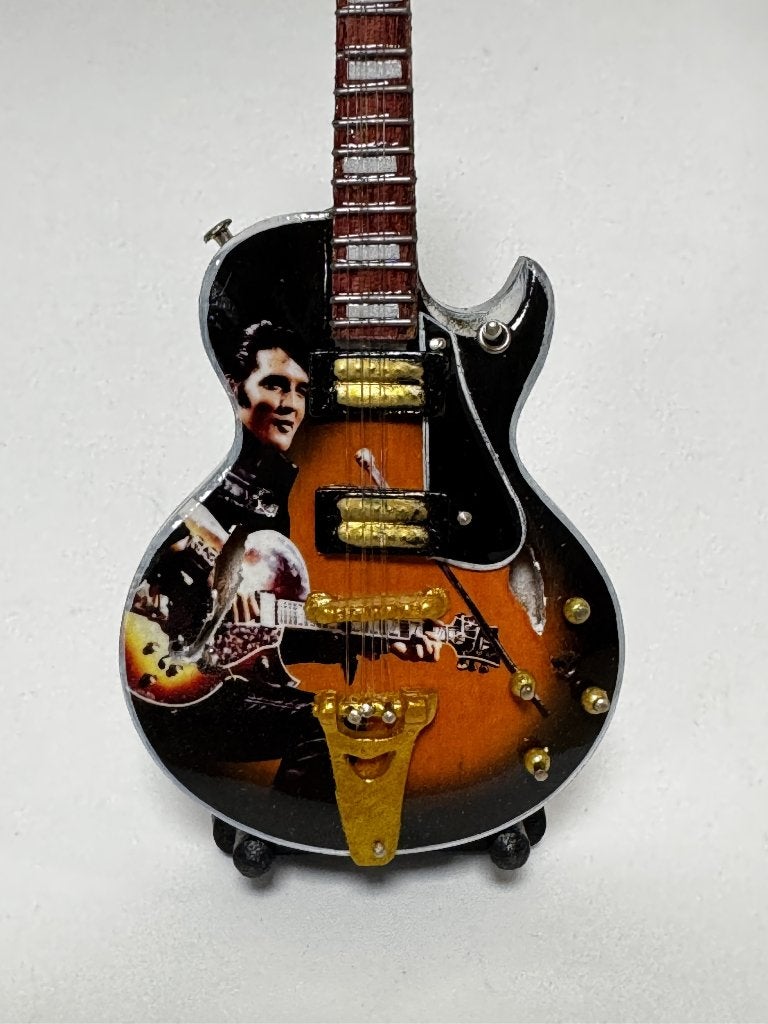 Elvis Presley foto miniatuur gitaar 15cm mini guitar decor, Info@deconoord.nl, Deco Noord, Nieuw, Ophalen of Verzenden