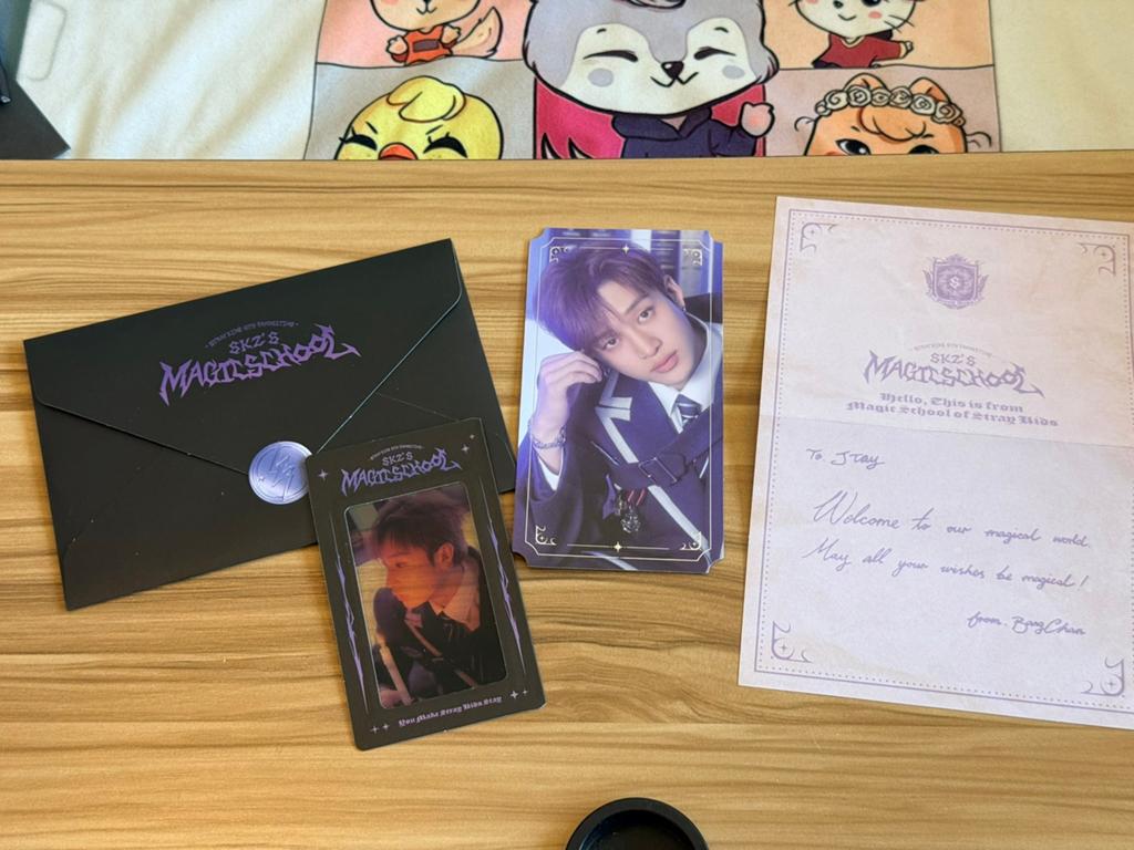 Stray Kids Bang Chan Magic school merch, Ophalen of Verzenden, Zo goed als nieuw, Foto of Kaart