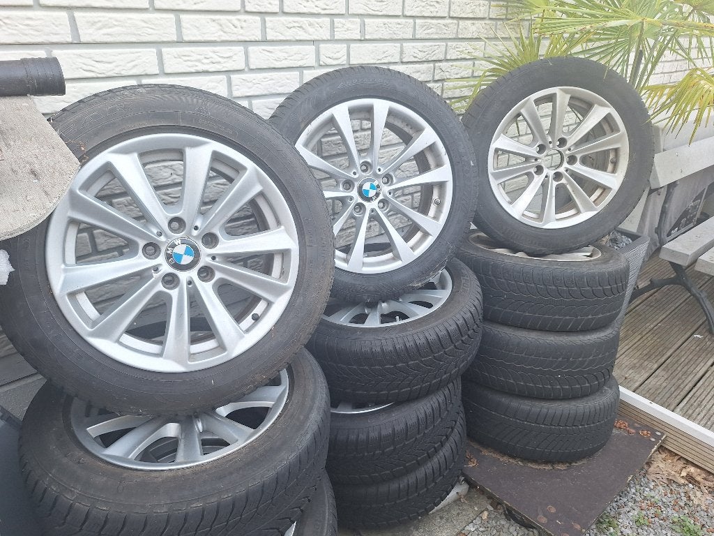 3 sets originele BMW velgen en banden, Ophalen, Gebruikt, Banden en Velgen, 17 inch