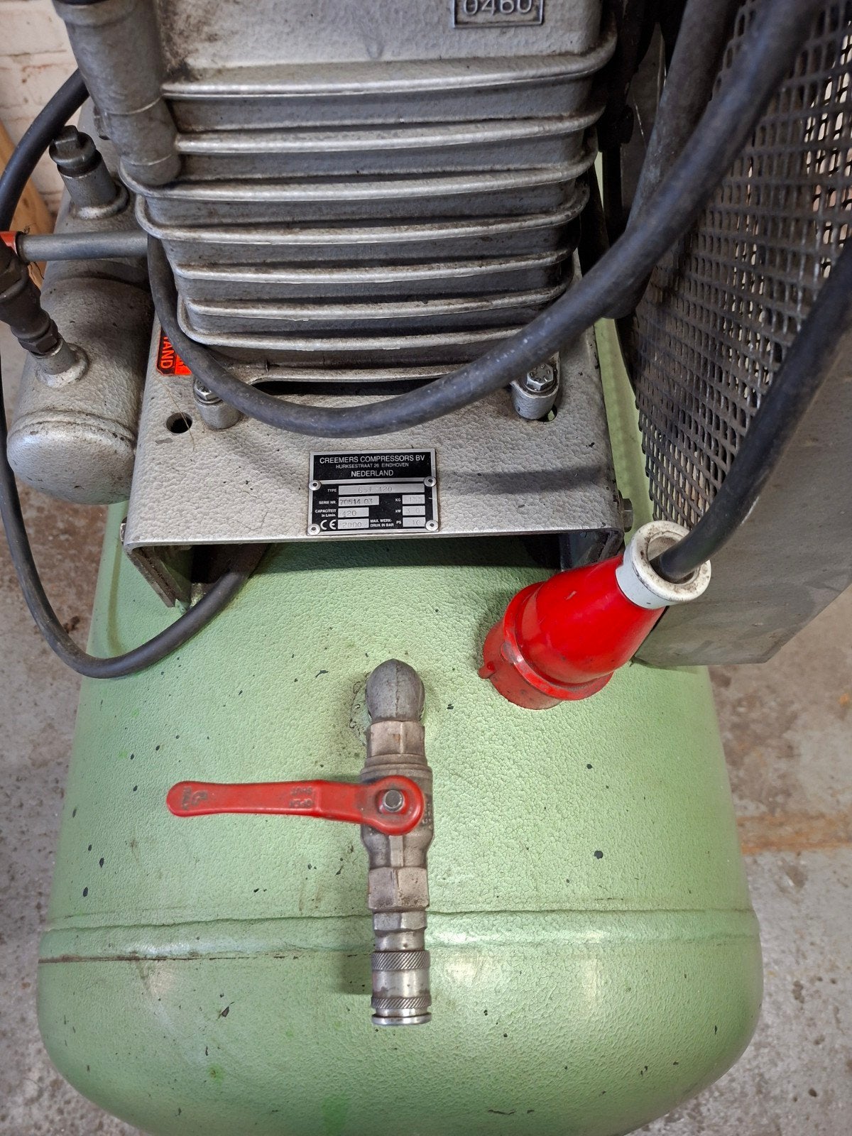 Creemers 400V - industriële compressor, Ophalen, Gebruikt, 400 tot 800 liter/min, 10 bar of meer