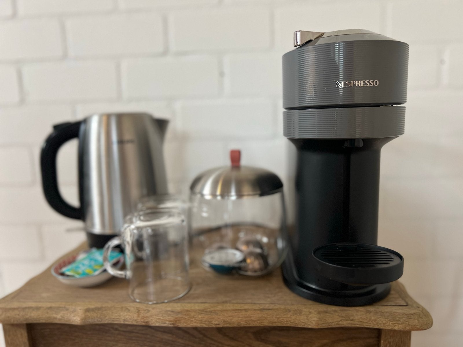 Nespresso Vertuo Pop Koffiemachine - Zo goed als nieuw, Witgoed en Apparatuur, Ophalen, Koffiemachine, Zo goed als nieuw, 1 kopje