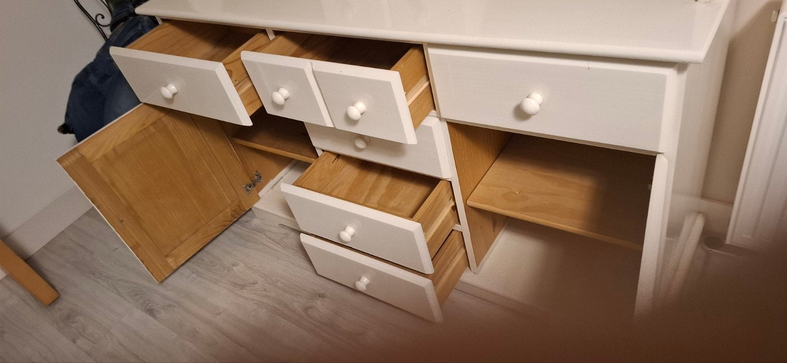 Prachtige witte kast/dressoir met opzetstuk, Ophalen of Verzenden