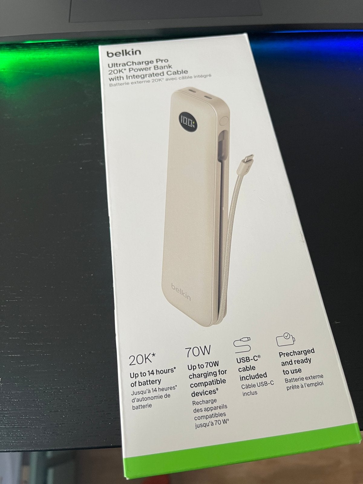Belkin UltraCharge Pro Beige Powerbank 20K mah - Nieuw, Verzenden, Nieuw