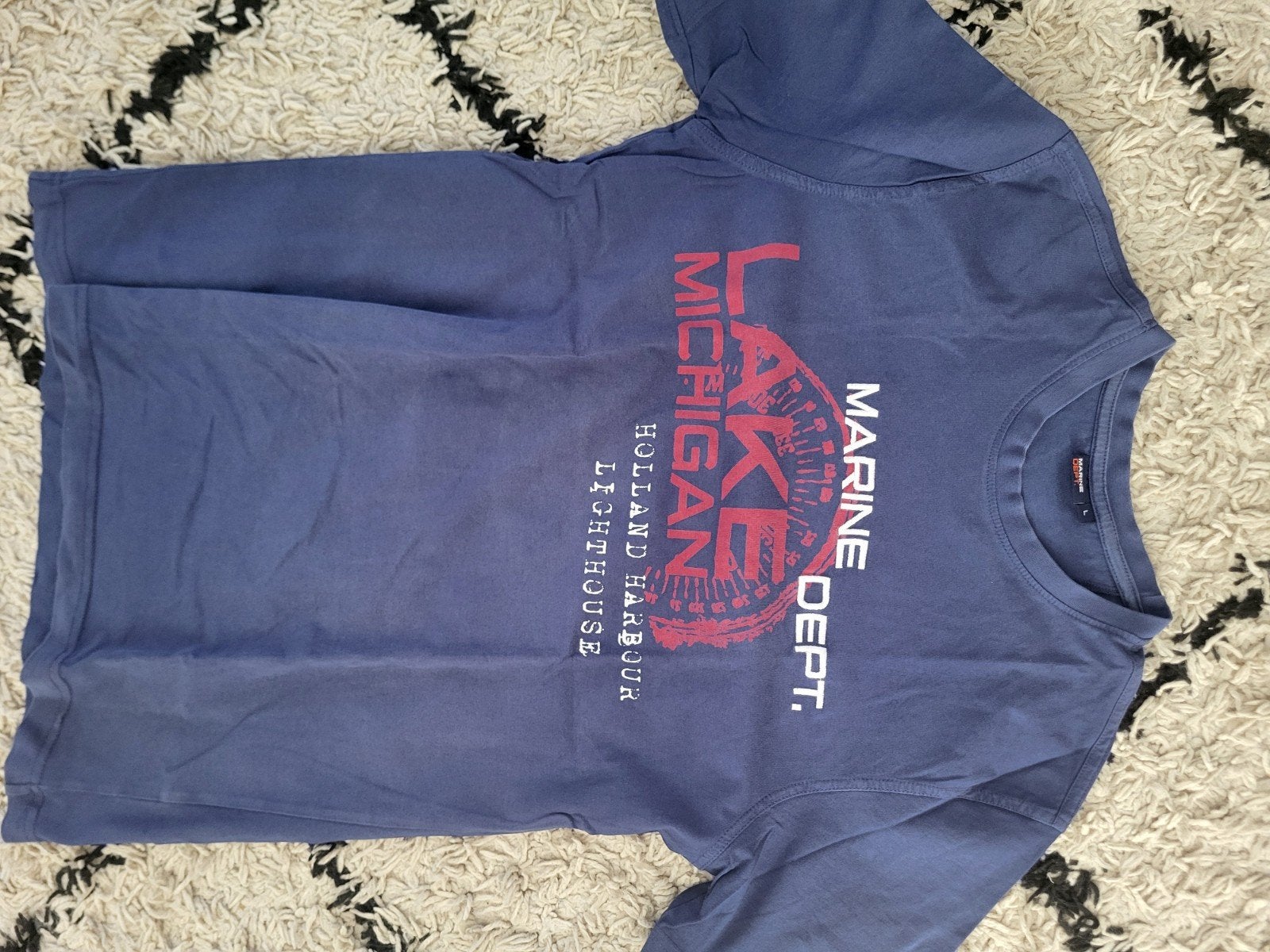 Marine Dept. T-shirt - Maat L, Maat 52/54 (L), Blauw, Ophalen of Verzenden, Marine Dept.