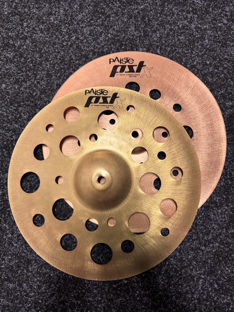 Paiste PSTX 14" Swiss Flanger Stack & Tama cymbal stand, Ophalen of Verzenden, Zo goed als nieuw, Overige merken