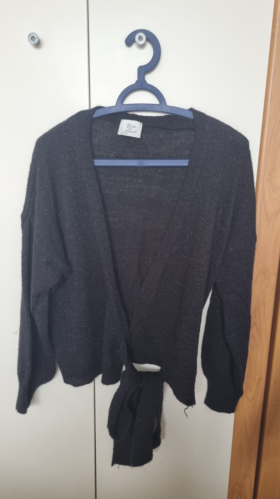 Zwarte Terra di Siena trui met strikdetail, Kleding | Dames, Maat 38/40 (M), Terra di Siena, Zwart, Ophalen of Verzenden