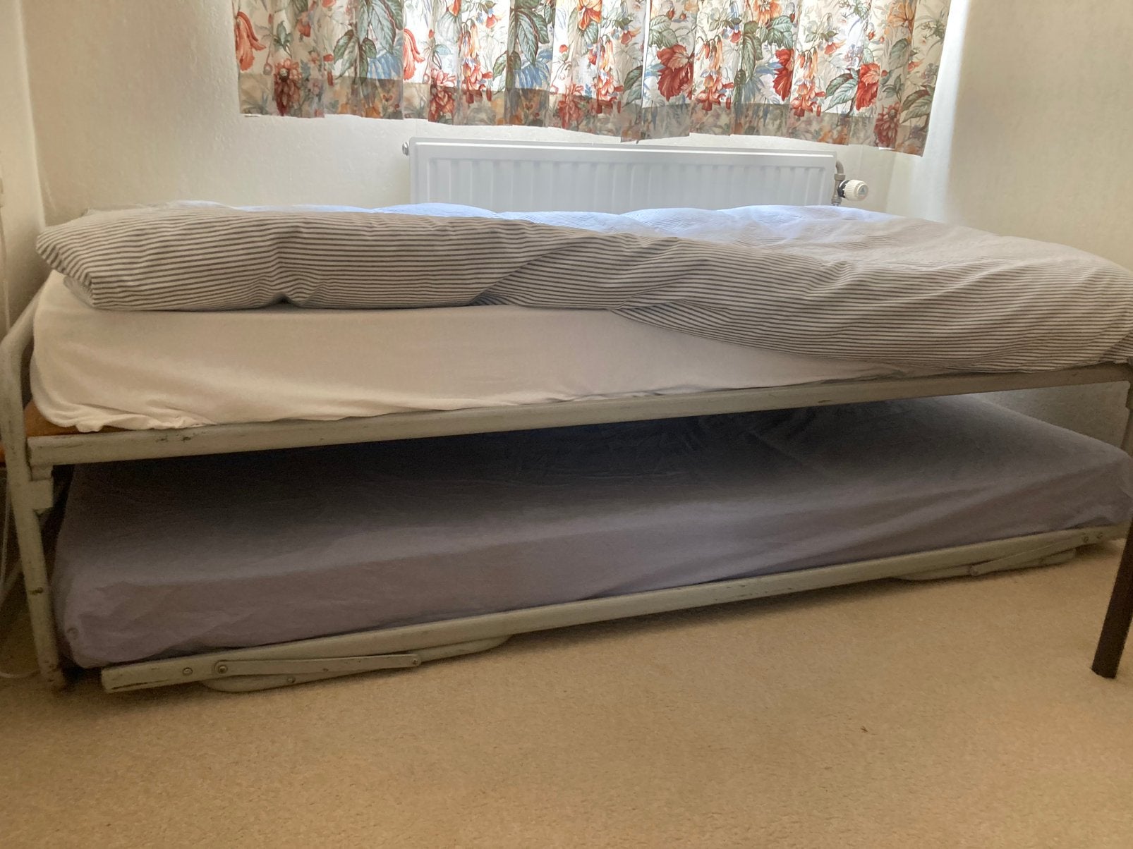 Vintage onderschuifbed, Ophalen, Gebruikt, Eenpersoons, Vintage