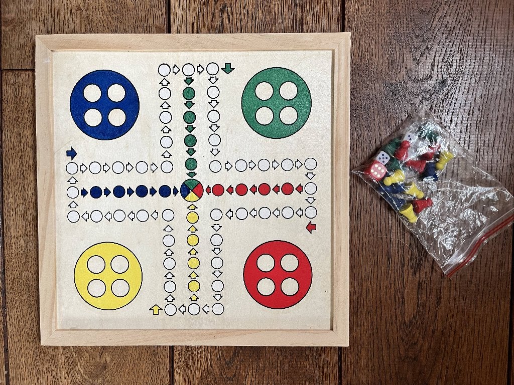 Mens erger je niet - houten speelbord, Ophalen of Verzenden