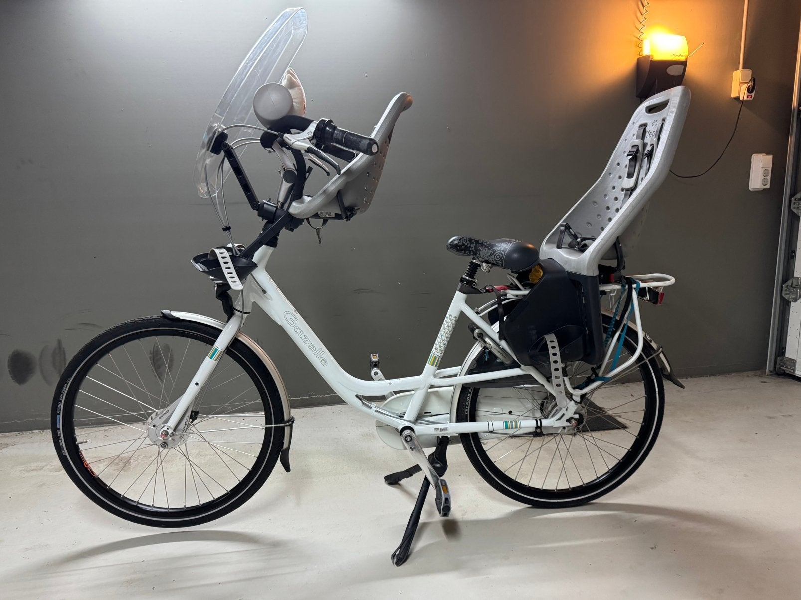 Gazelle bloom moederfiets. Compleet en zeer netjes., Fietsen en Brommers, Ophalen, 2 zitjes, 47 tot 50 cm, Windscherm