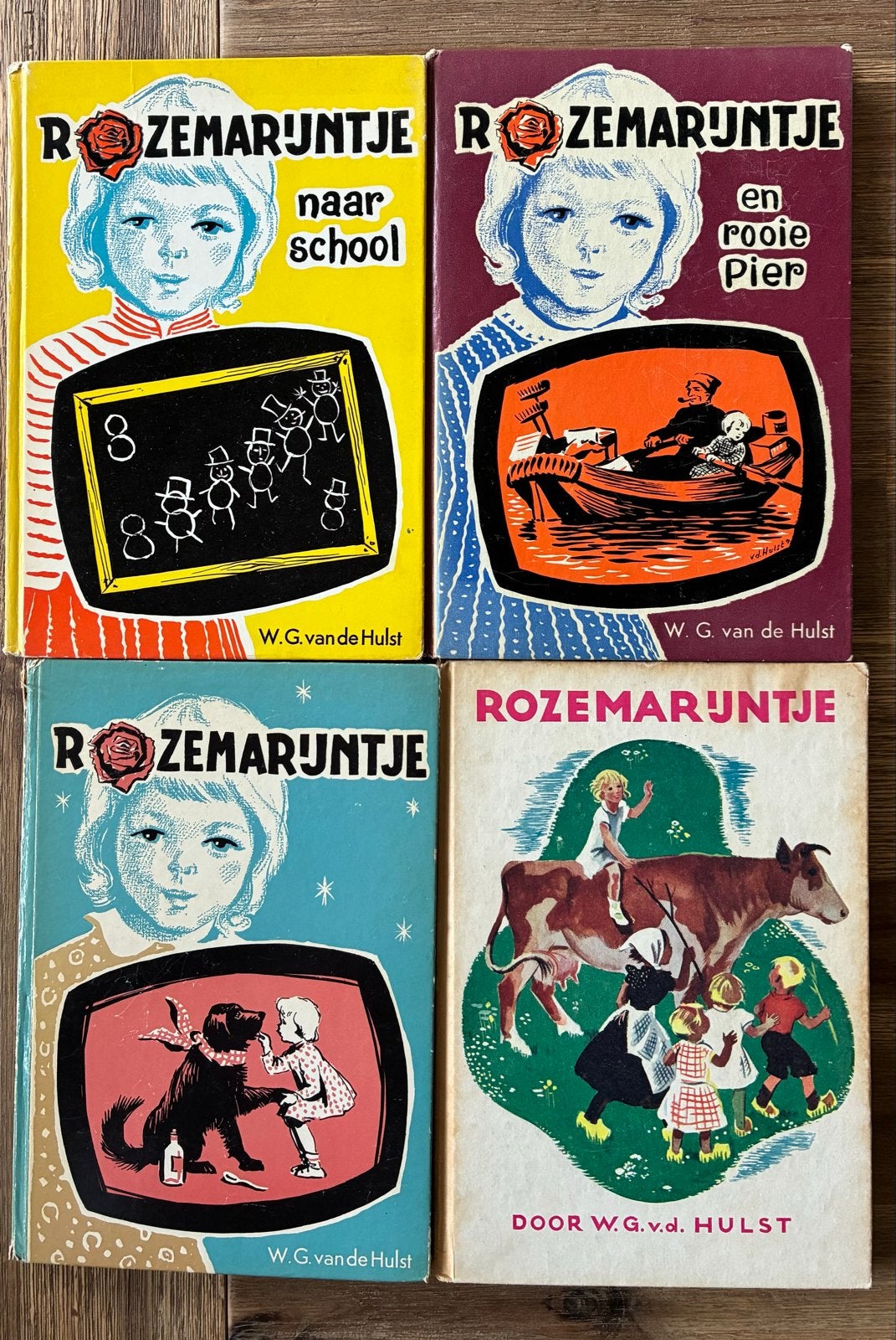 6 oude kinderboeken: W.G. van de Hulst en G. van Heerde, Ophalen of Verzenden, Gelezen, Fictie algemeen