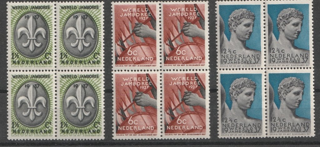 293-295 1937 Jamboree in blok, Ophalen of Verzenden, T/m 1940, Postfris