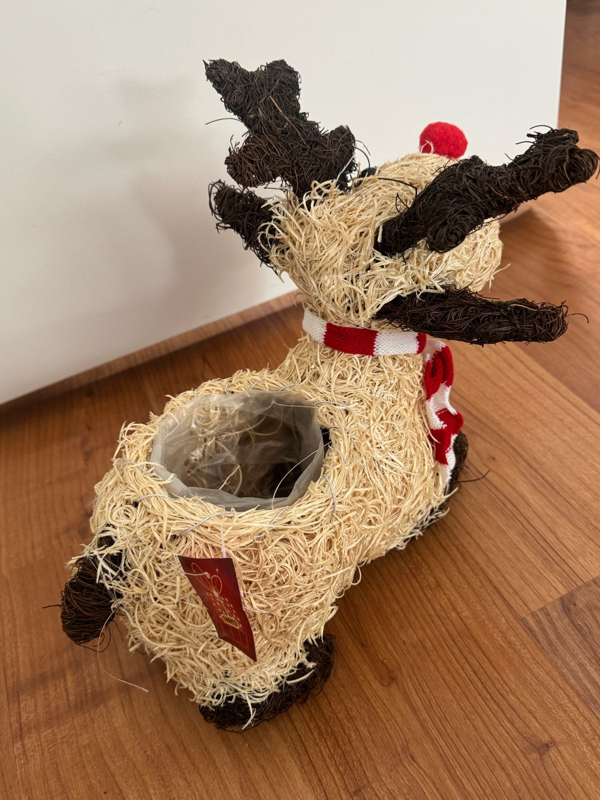 Kerst rendier plantenbak – beige/bruin, Ophalen of Verzenden, Nieuw