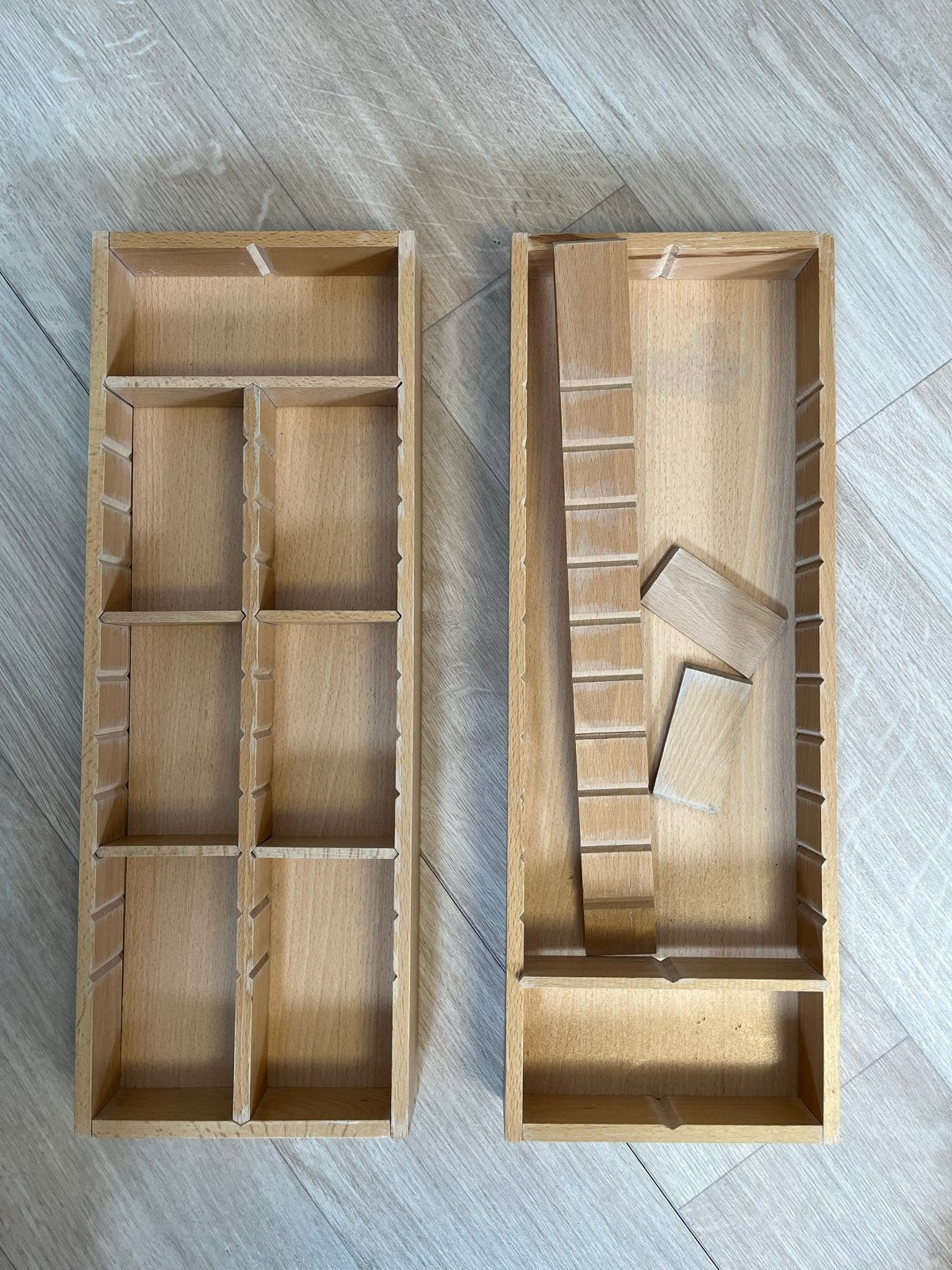 IKEA (bestek)bakken/Lade-indeling (2 stuks), Hout, IKEA, Ophalen of Verzenden, Bruin