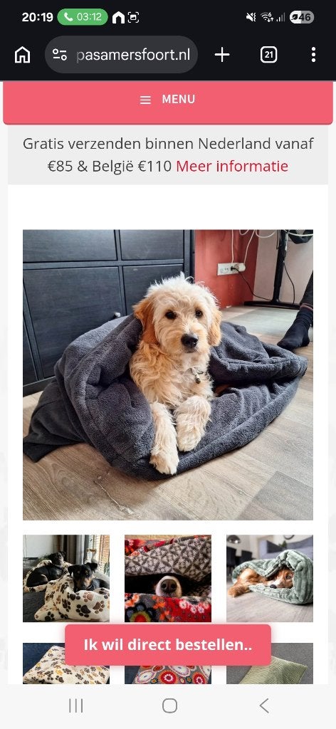 Slaapzak kat kleine hond, Ophalen of Verzenden, Zo goed als nieuw