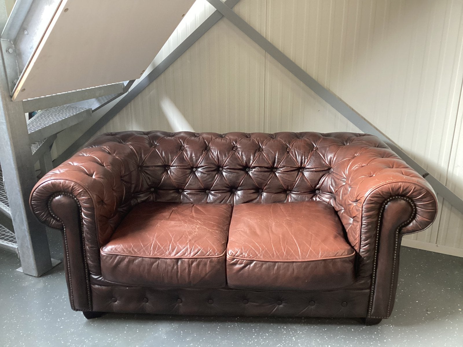 Chesterfield, Huis en Inrichting, Ophalen, Gebruikt, 150 tot 200 cm, Tweepersoons