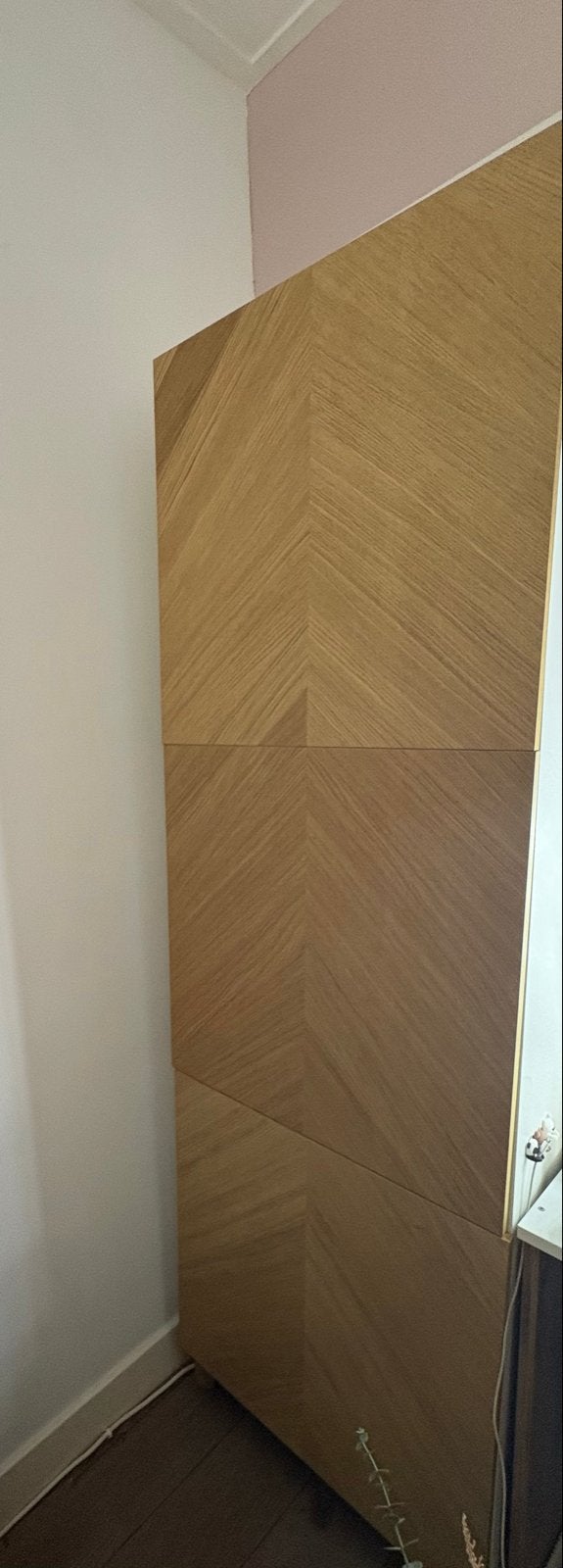 Witte IKEA Pax kast met visgraat deuren (L60 B42 H200), Huis en Inrichting, Ophalen, 200 cm of meer, 50 tot 100 cm, Zo goed als nieuw