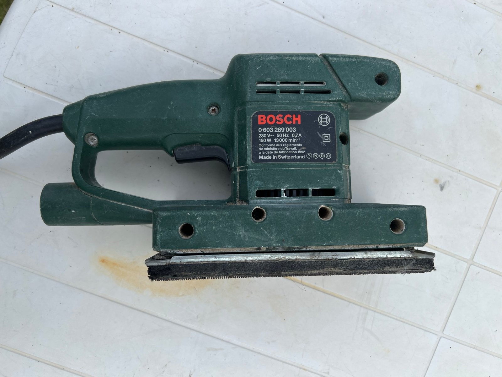 Bosch PSS 23 Vlakschuurmachine - Gebruikt, Ophalen of Verzenden, Gebruikt, Minder dan 600 watt, Vlakschuurmachine