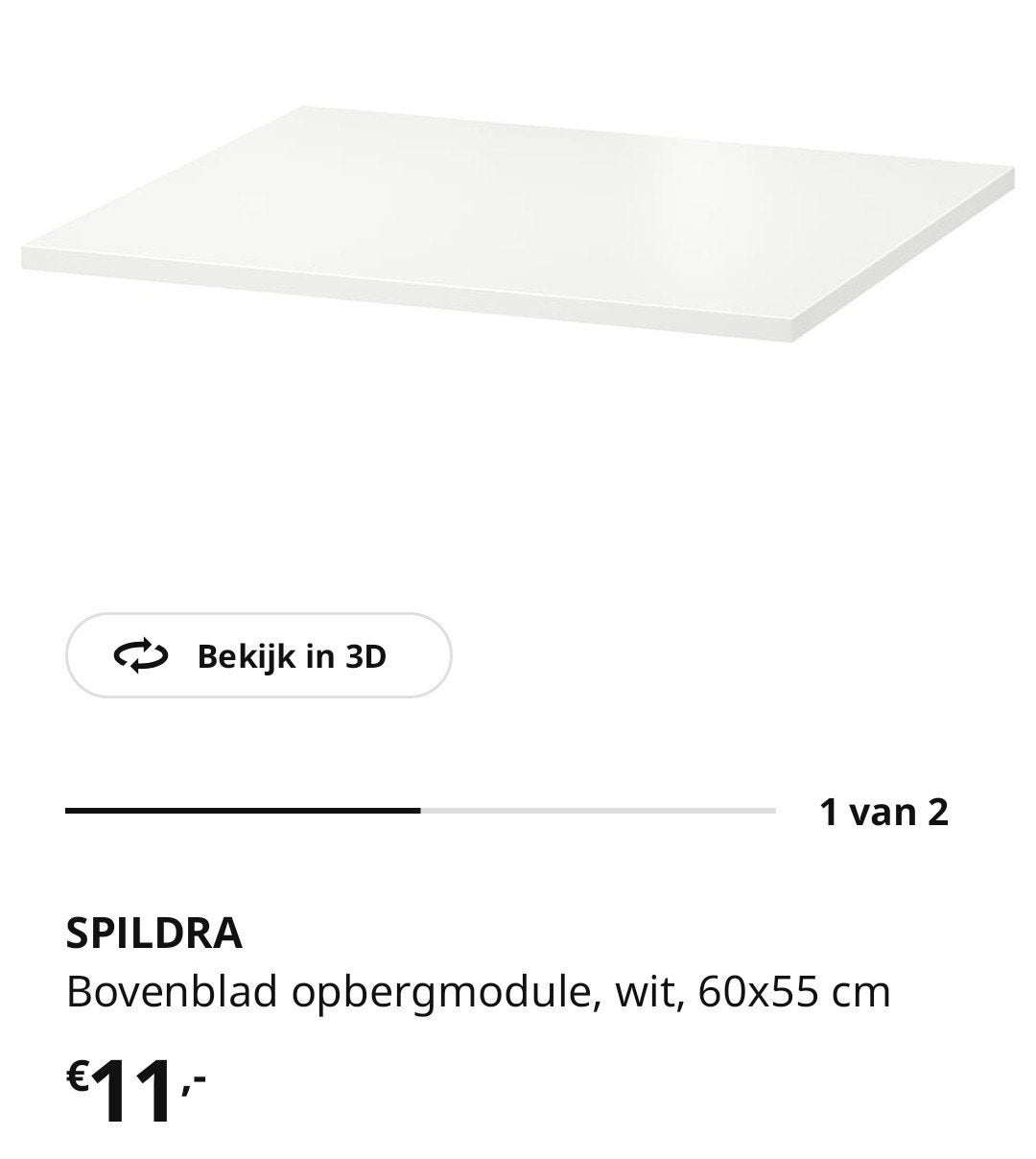Gratis Ikea Spildra bovenstuk Platsa 60x55cm, Ophalen, Gebruikt