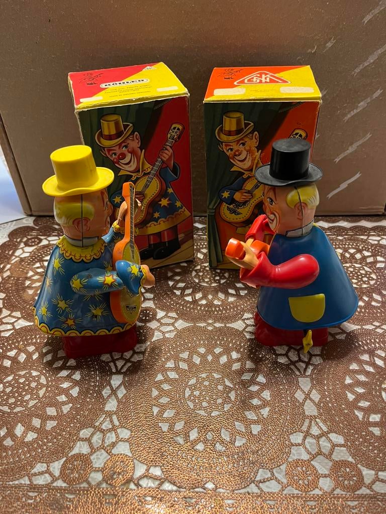 2 clowns van Kohler met originele doos, Antiek en Kunst, Antiek | Speelgoed, Ophalen of Verzenden